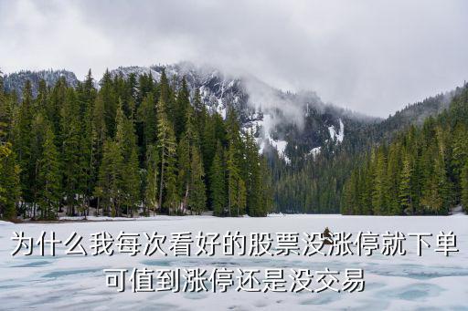 为什么我每次看好的股票没涨停就下单可值到涨停还是没交易