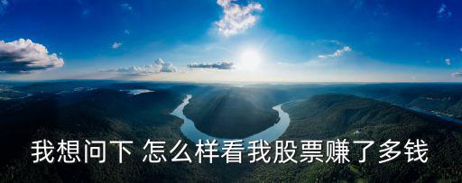 股票怎么看赚的钱，股票软件怎么看自己赚了多少钱