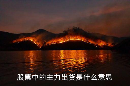 股票主力出货信号是什么，股票中的主力出货是什么意思