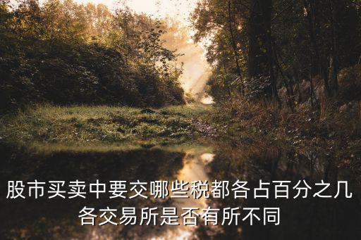 股市买卖中要交哪些税都各占百分之几各交易所是否有所不同