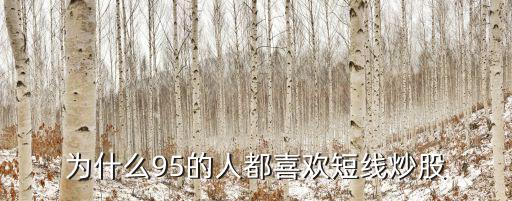 为什么95的人都喜欢短线炒股
