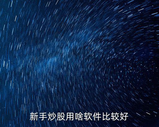 股票入门用什么软件好，新手炒股用啥软件比较好