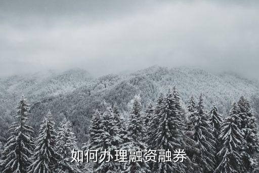如何办理融资融券
