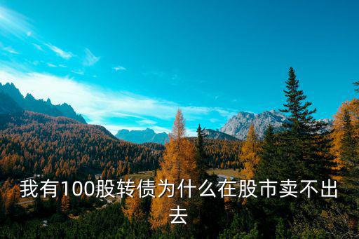 我有100股转债为什么在股市卖不出去