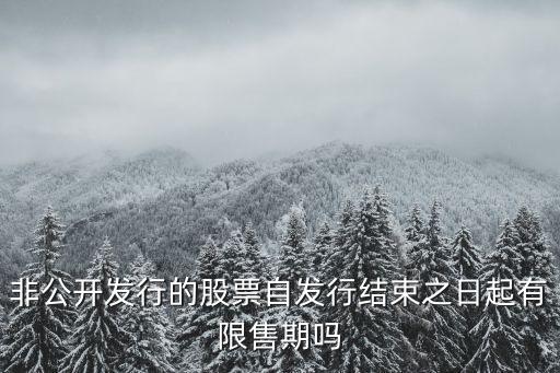 非公开发行的股票自发行结束之日起有限售期吗