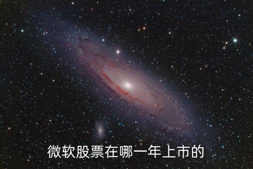 微软股票在哪一年上市的