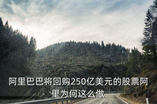 阿里为什么买自己股票，阿里巴巴将回购250亿美元的股票阿里为何这么做