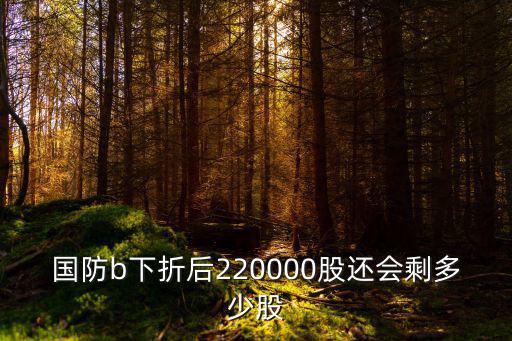 国防b下折后220000股还会剩多少股