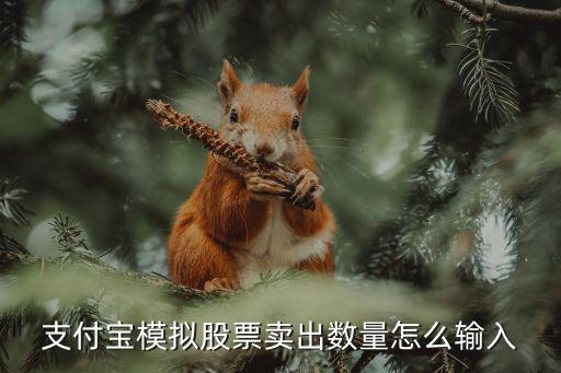 支付宝模拟股票卖出数量怎么输入