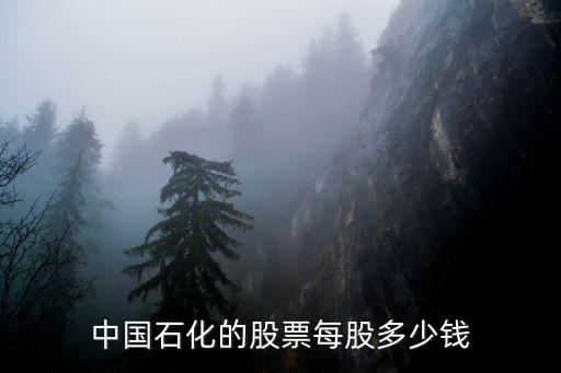 中国石化的股票每股多少钱