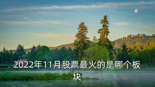 11月最近什么股票涨，2022年11月股票最火的是哪个板块