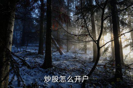 炒股怎么开户