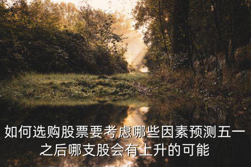 如何选购股票要考虑哪些因素预测五一之后哪支股会有上升的可能