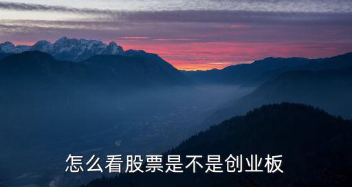怎么看股票是不是创业板