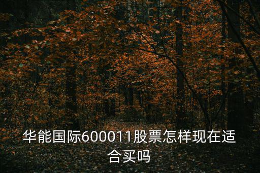 华能集团股票怎么，华能国际600011股票怎样现在适合买吗
