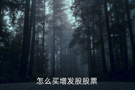 怎么买增发股股票
