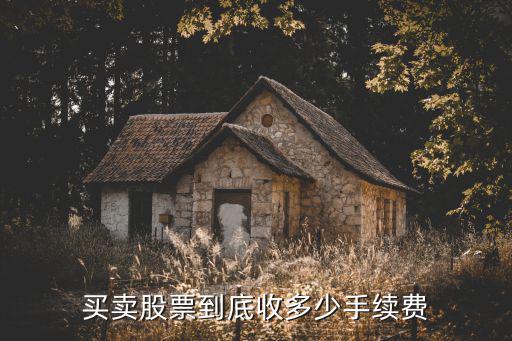 买卖股票到底收多少手续费