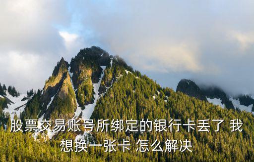 股票交易账号所绑定的银行卡丢了 我想换一张卡 怎么解决