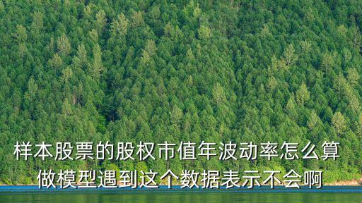 样本股票的股权市值年波动率怎么算 做模型遇到这个数据表示不会啊