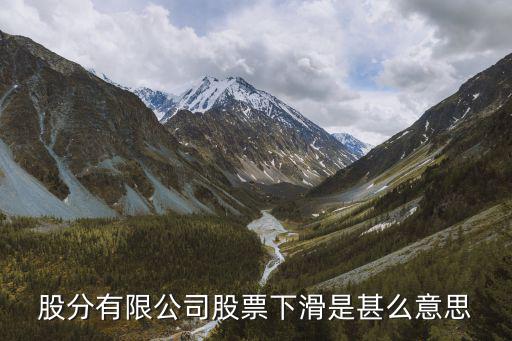 股分有限公司股票下滑是甚么意思