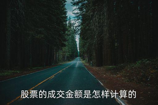股票交易金额怎么算的，股票的成交金额是怎样计算的