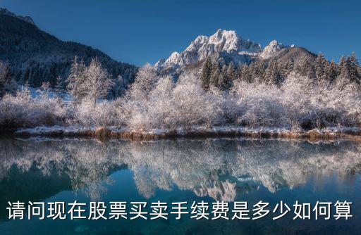 请问现在股票买卖手续费是多少如何算