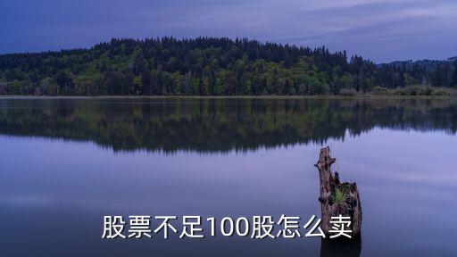 股票不足100股怎么卖