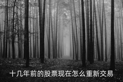 前年怎么交易股票，十几年前的股票现在怎么重新交易