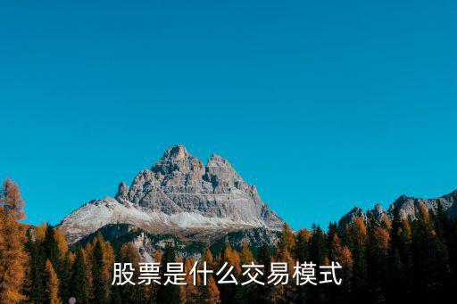 股票是什么交易模式