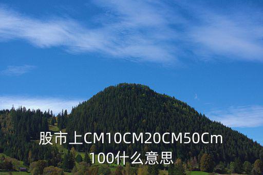 股市上CM10CM20CM50Cm100什么意思