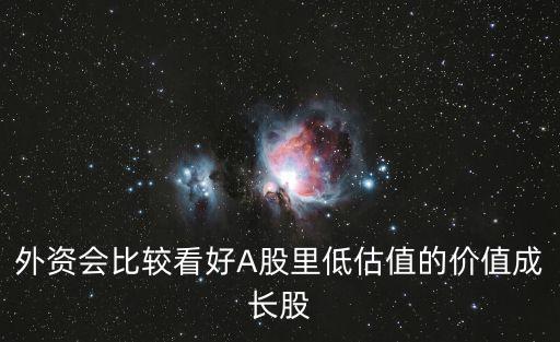 56支外资看上什么股票，外资会比较看好A股里低估值的价值成长股