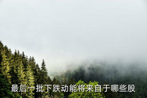 最后一批下跌动能将来自于哪些股