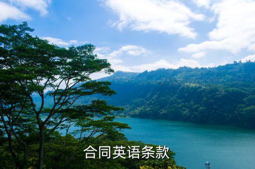 合同英语条款