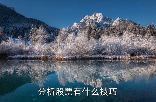 分析股票有什么技巧
