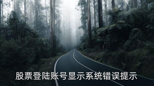 为什么登录股票账号异常，我的股票登录不上去
