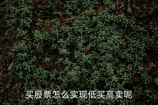 买股票怎么实现低买高卖呢