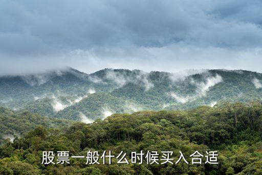 股票一般什么时候买入合适