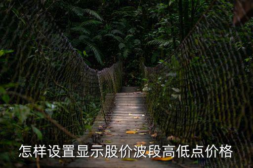 怎样设置显示股价波段高低点价格