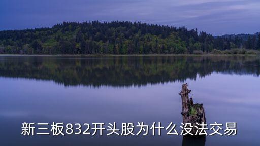 新三板832开头股为什么没法交易