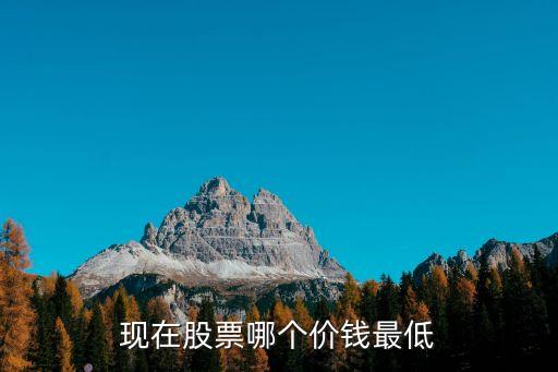 现在股票哪个价钱最低