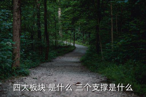 四大板块 是什么 三个支撑是什么