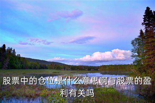 股票中的仓位是什么意思啊与股票的盈利有关吗