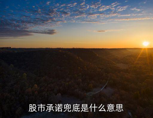 股市承诺兜底是什么意思
