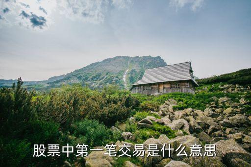 股票中第一笔交易是什么意思