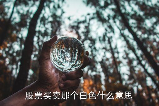 股票买卖那个白色什么意思