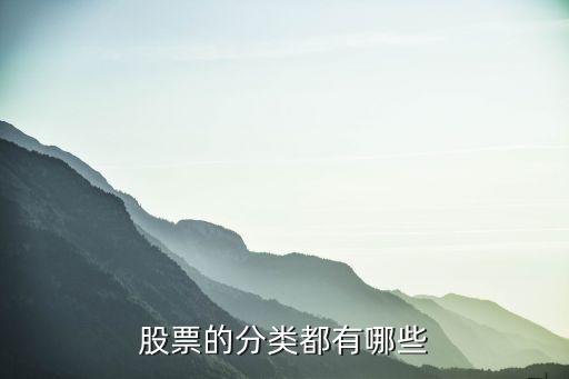 股票的分类都有哪些