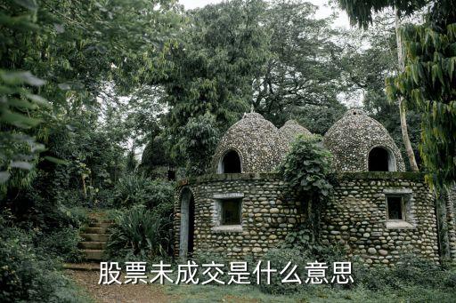股票未成交是什么意思