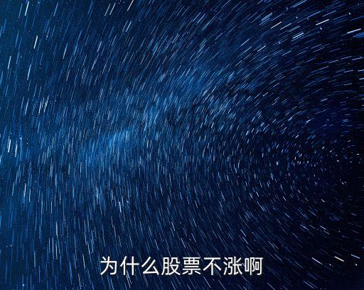 为什么股票不涨啊