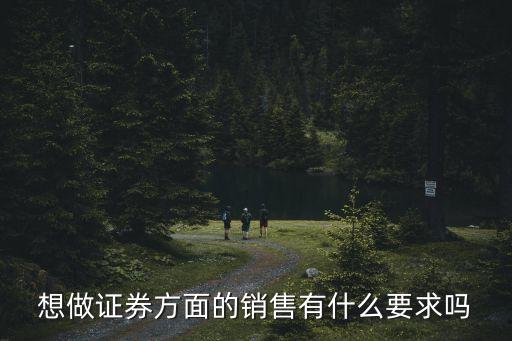 想做证券方面的销售有什么要求吗