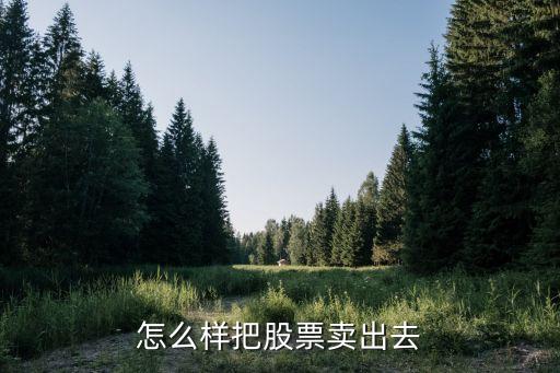怎么样把股票卖出去
